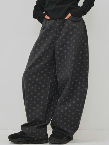 star dot balloon pants