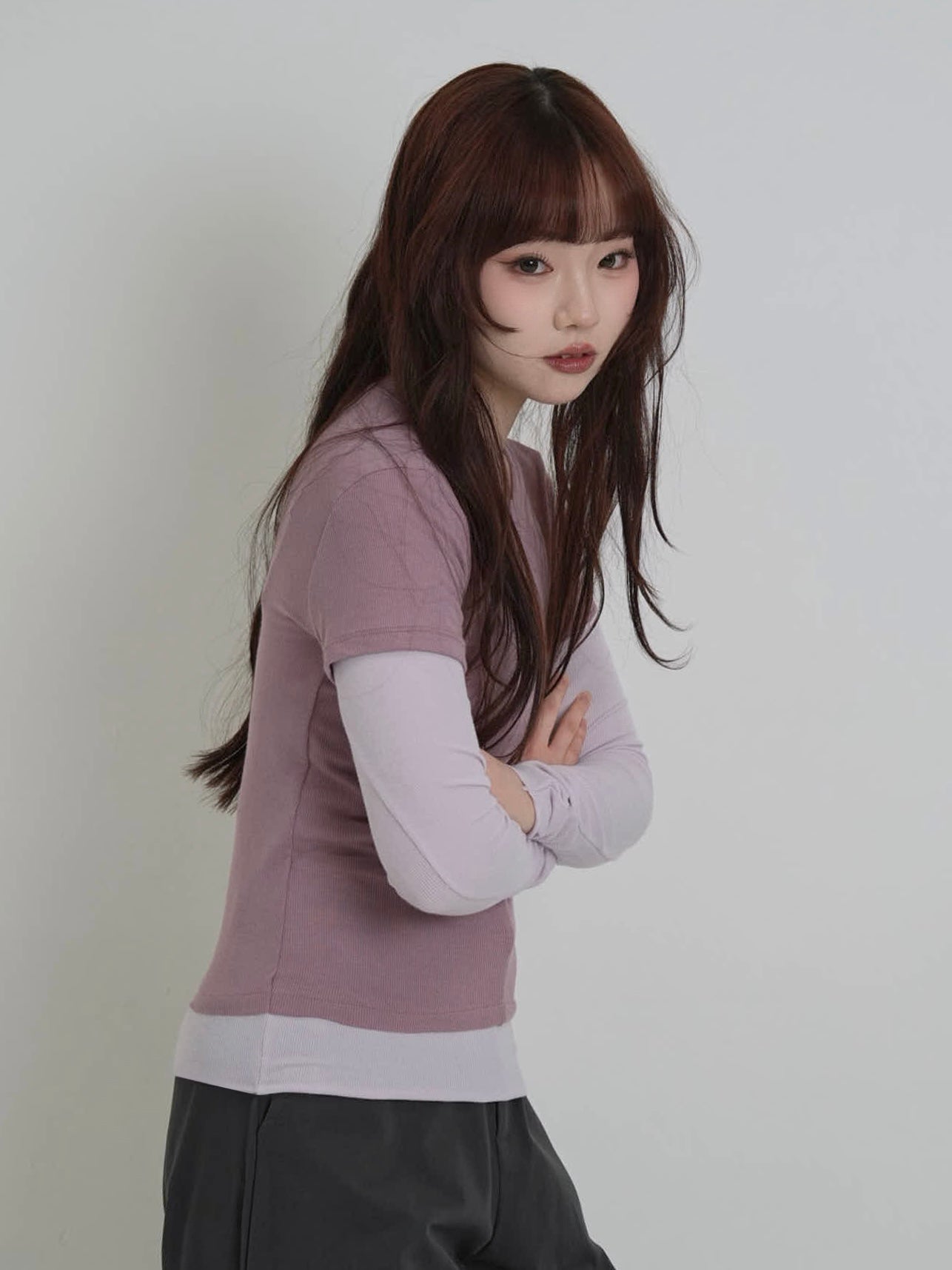 contrast layered tops