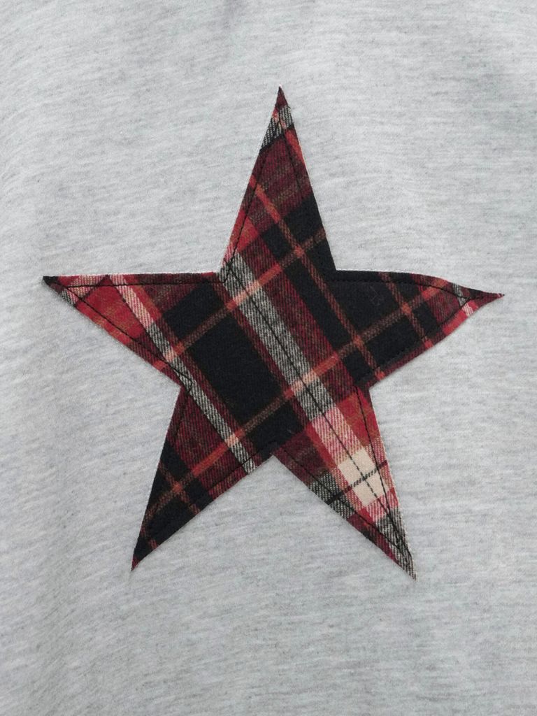 star check patch hoodie