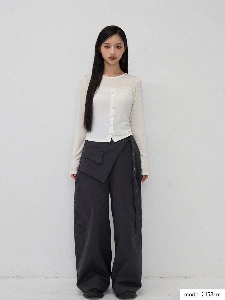 wrap cross pants