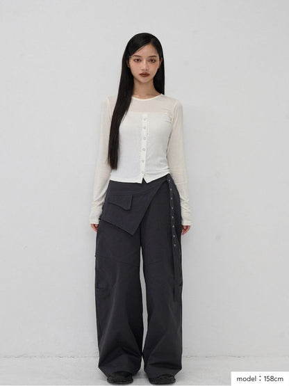 wrap cross pants