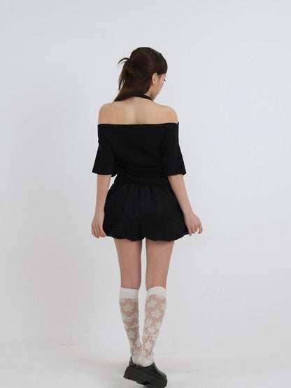 drape dot layered tops