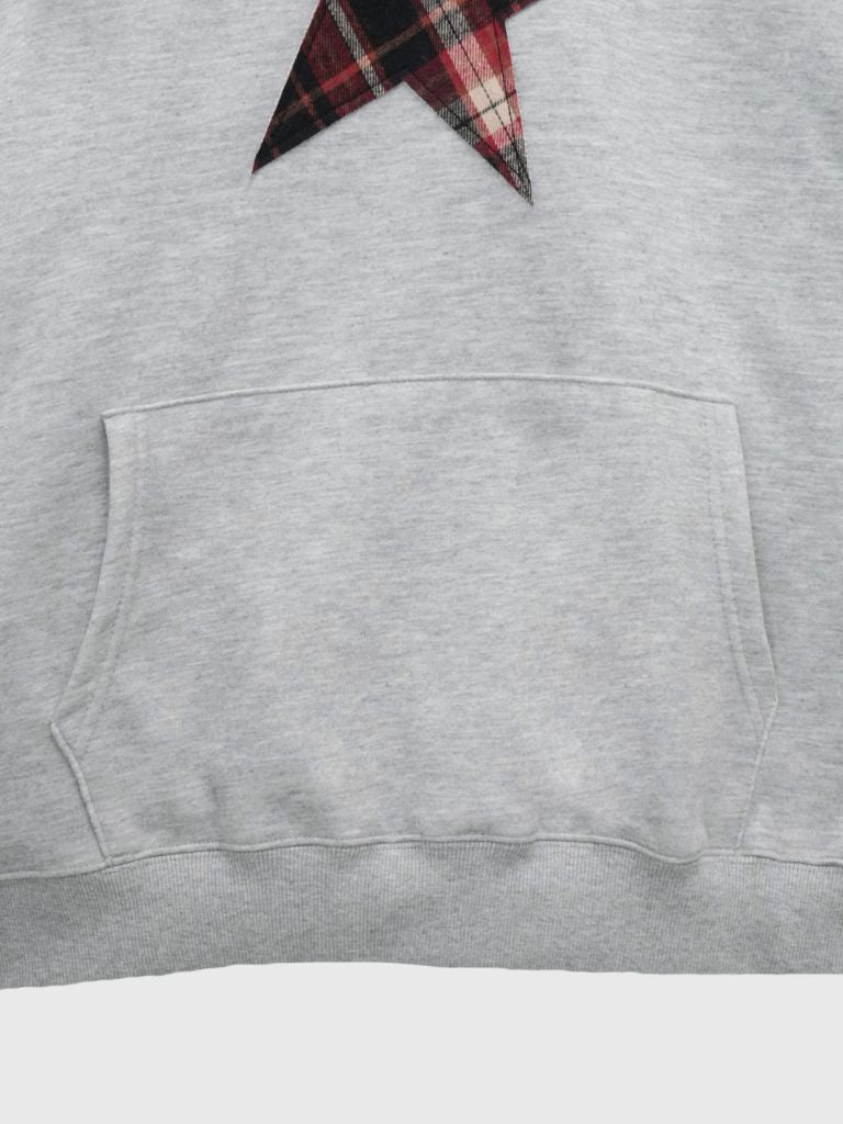 star check patch hoodie