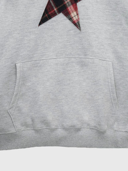 star check patch hoodie
