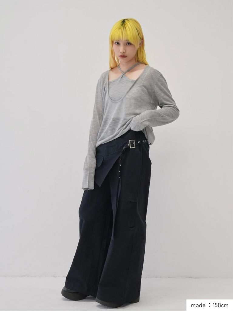 wrap cross pants