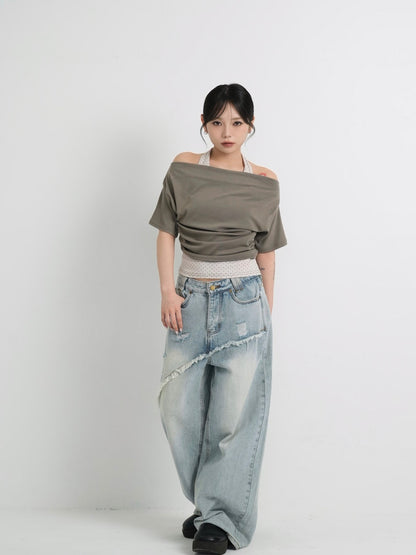 drape dot layered tops