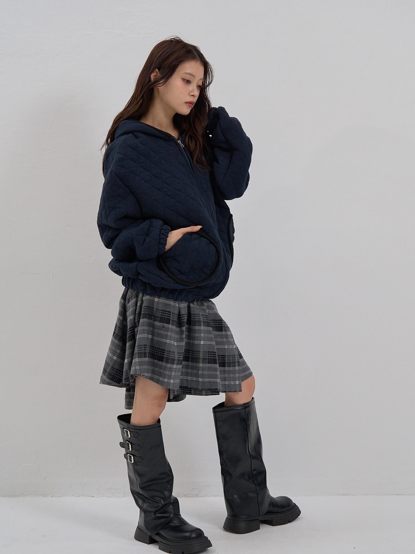 soft quilting hoodie