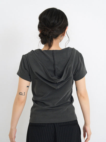 hooded tee tops