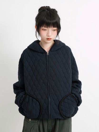 soft quilting hoodie