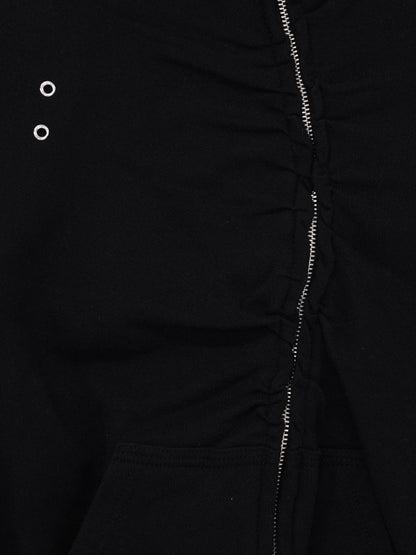 eyelet wave zip tops