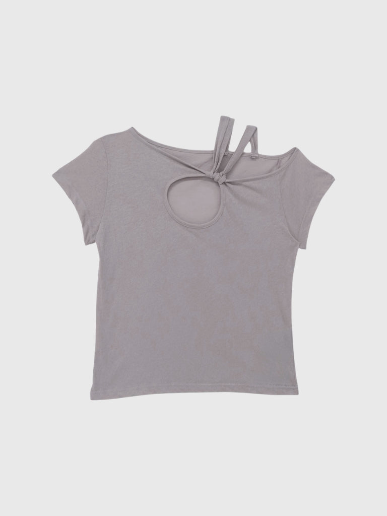one shoulder cut tops
