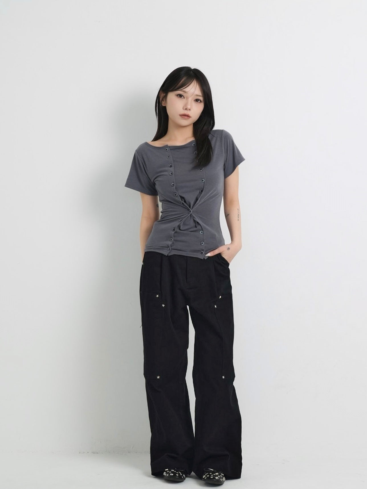 double button tops