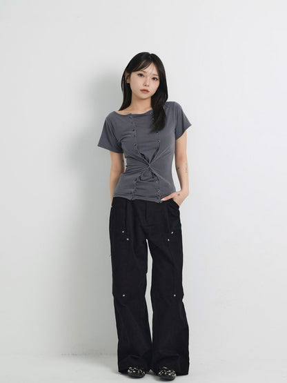 double button tops