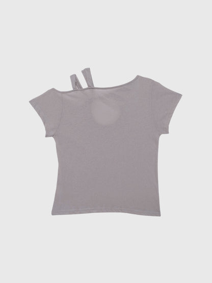 one shoulder cut tops