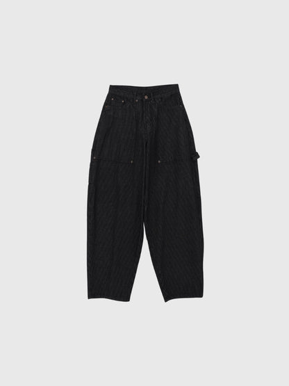 loose stripe wide pants