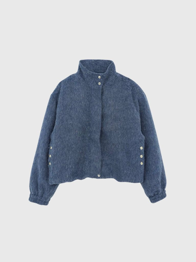 mohair snap blouson