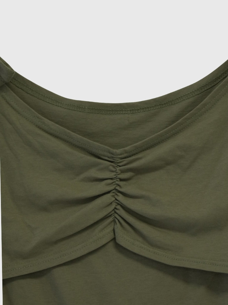 ribbon strap gather tops