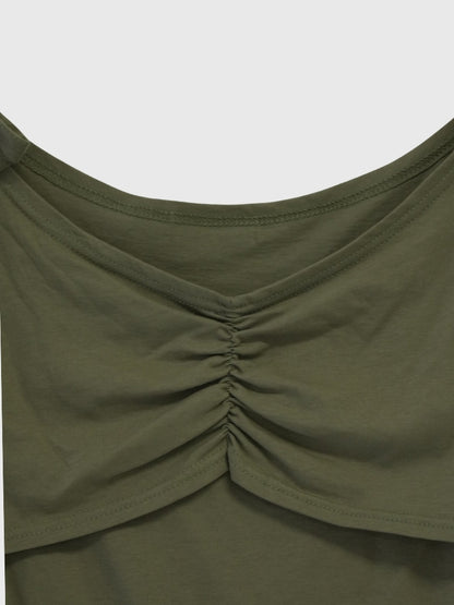 ribbon strap gather tops