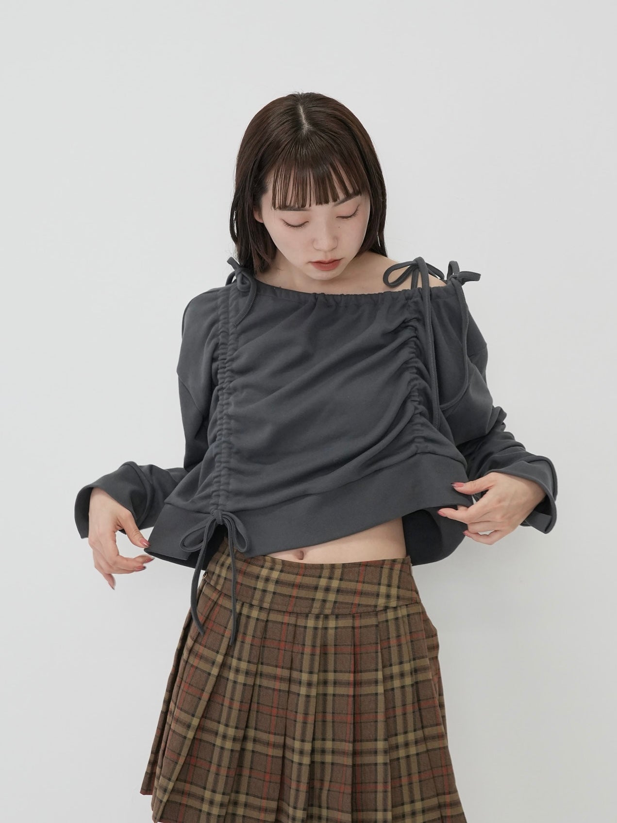 ribbon off shoulder tops