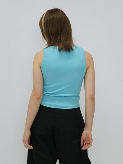 color rib tank top