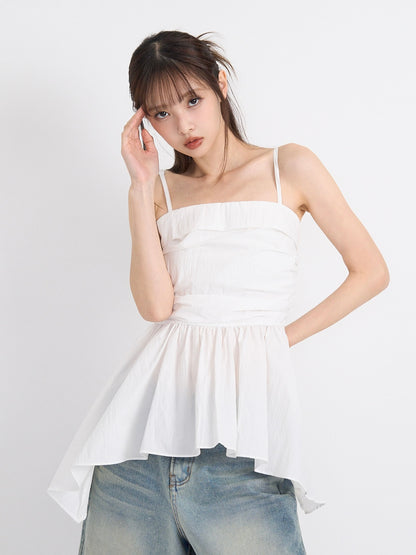 shirring peplum tops