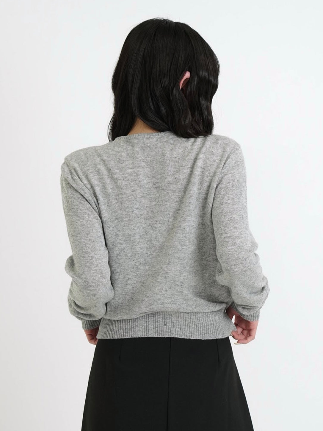 contrast line cardigan