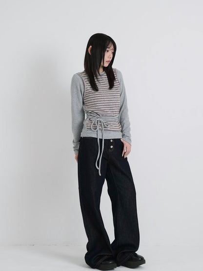 layered border wrap ribbon tops