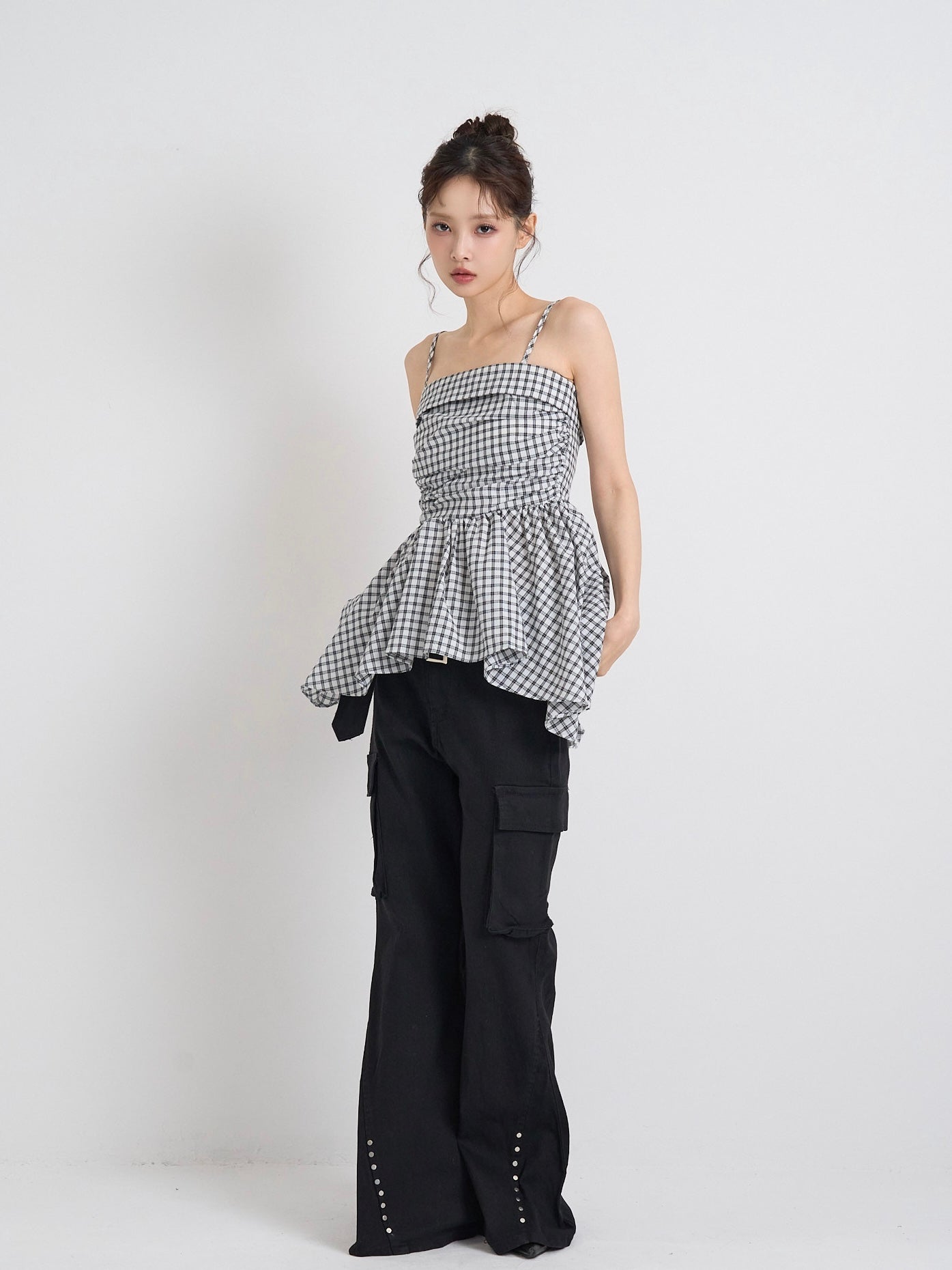 shirring peplum tops