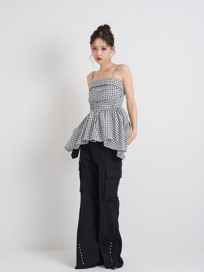 shirring peplum tops