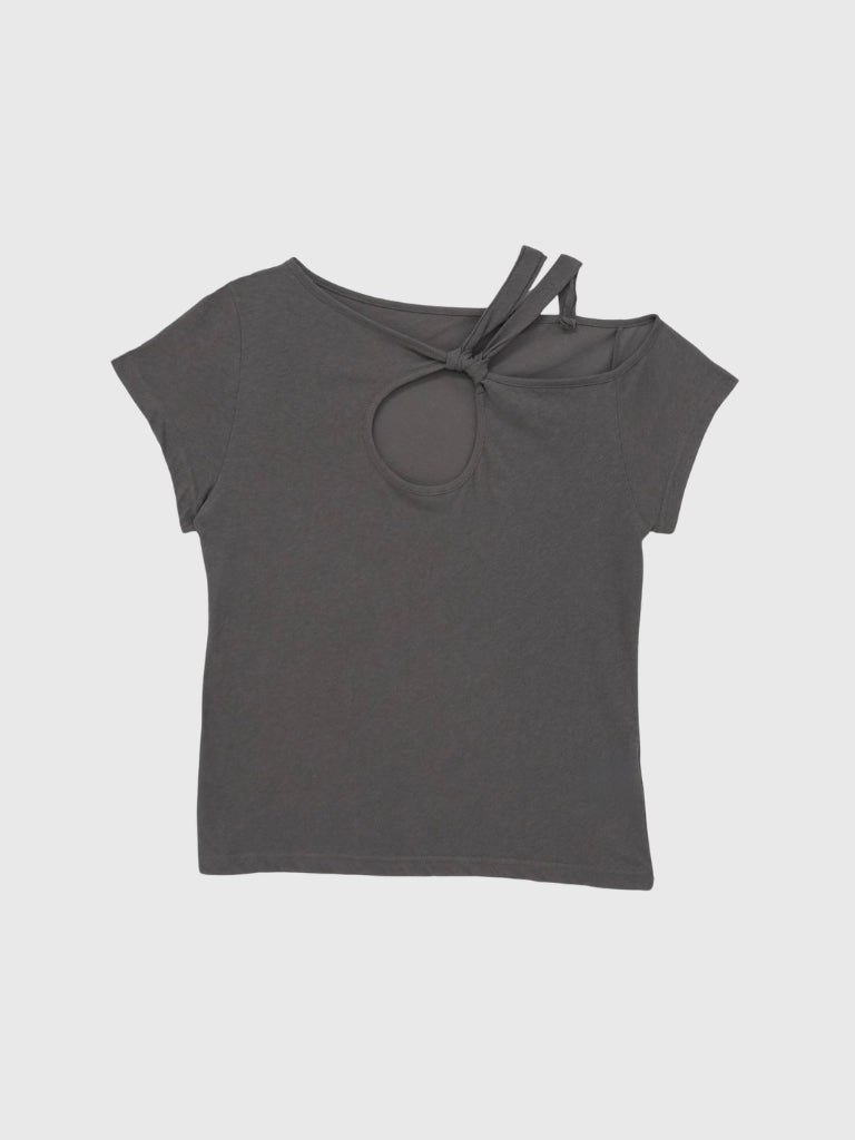 one shoulder cut tops