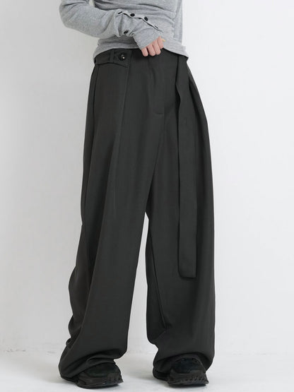 waist cord wide pants
