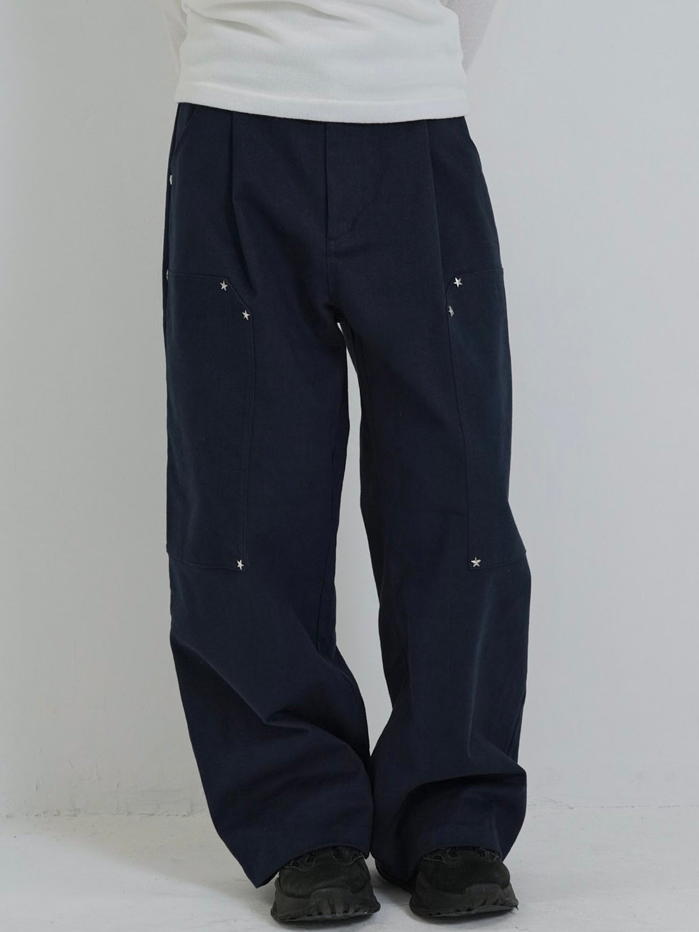 mini studs wide pants