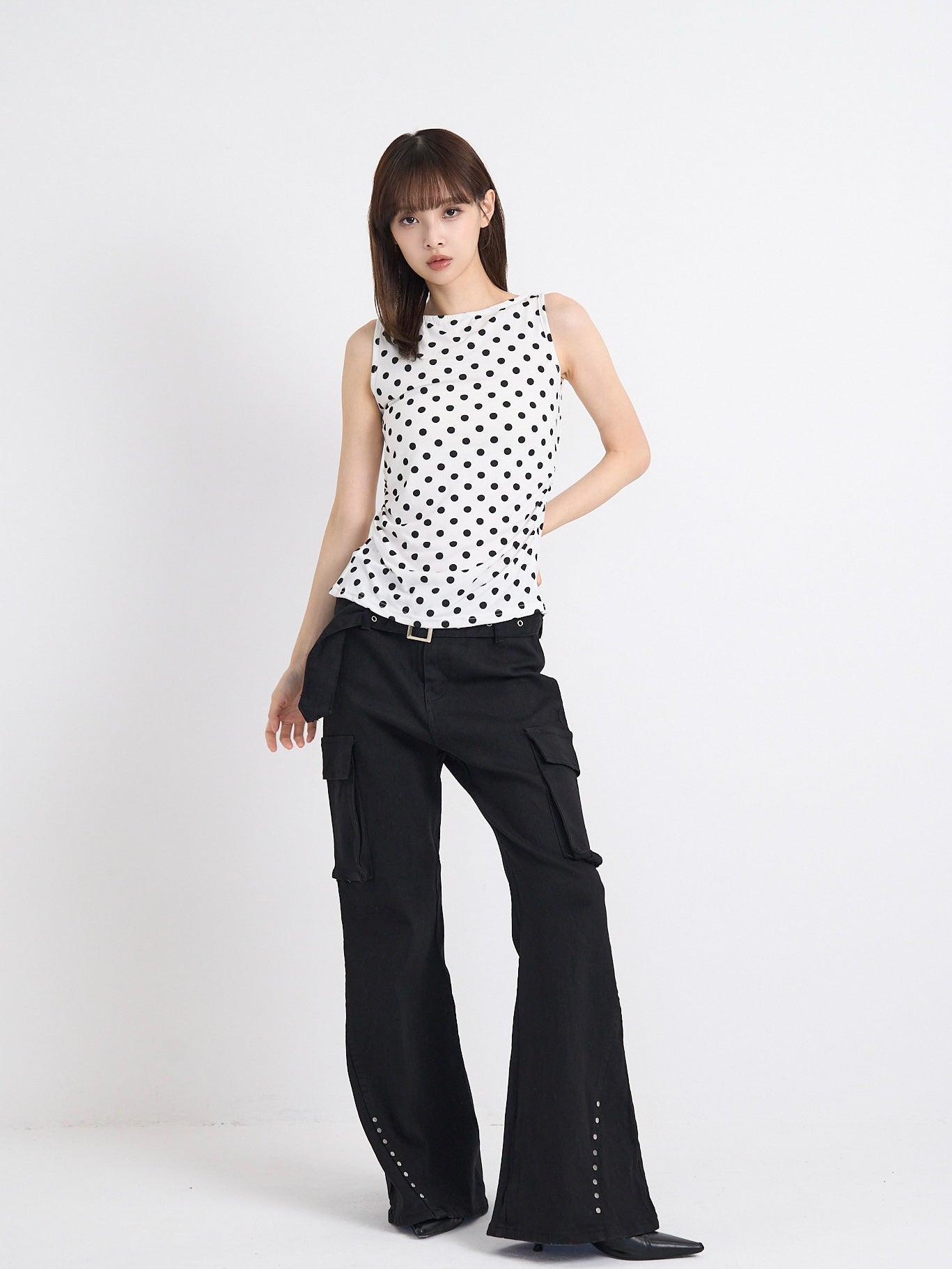 dot back cut out tops