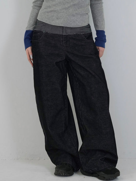 waist block corduroy pants