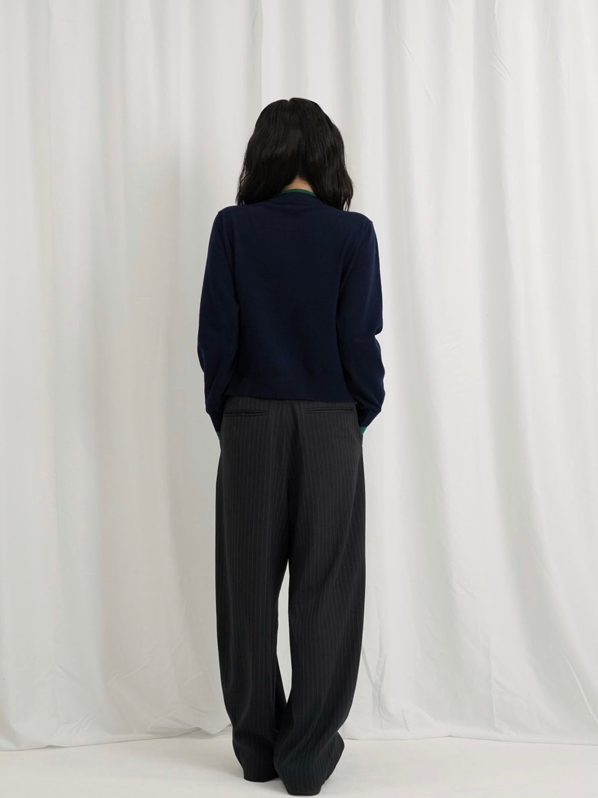 layered panel cardigan