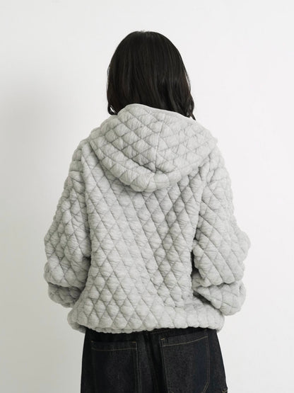 soft quilting hoodie