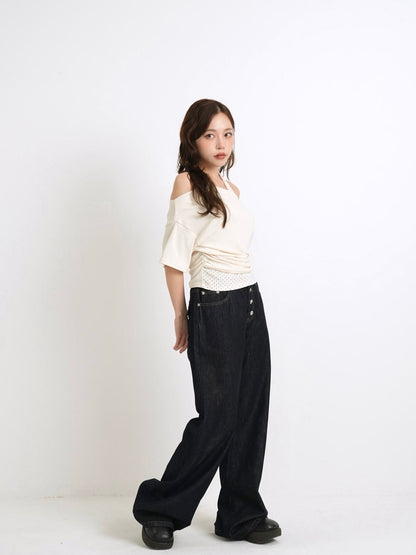 drape dot layered tops
