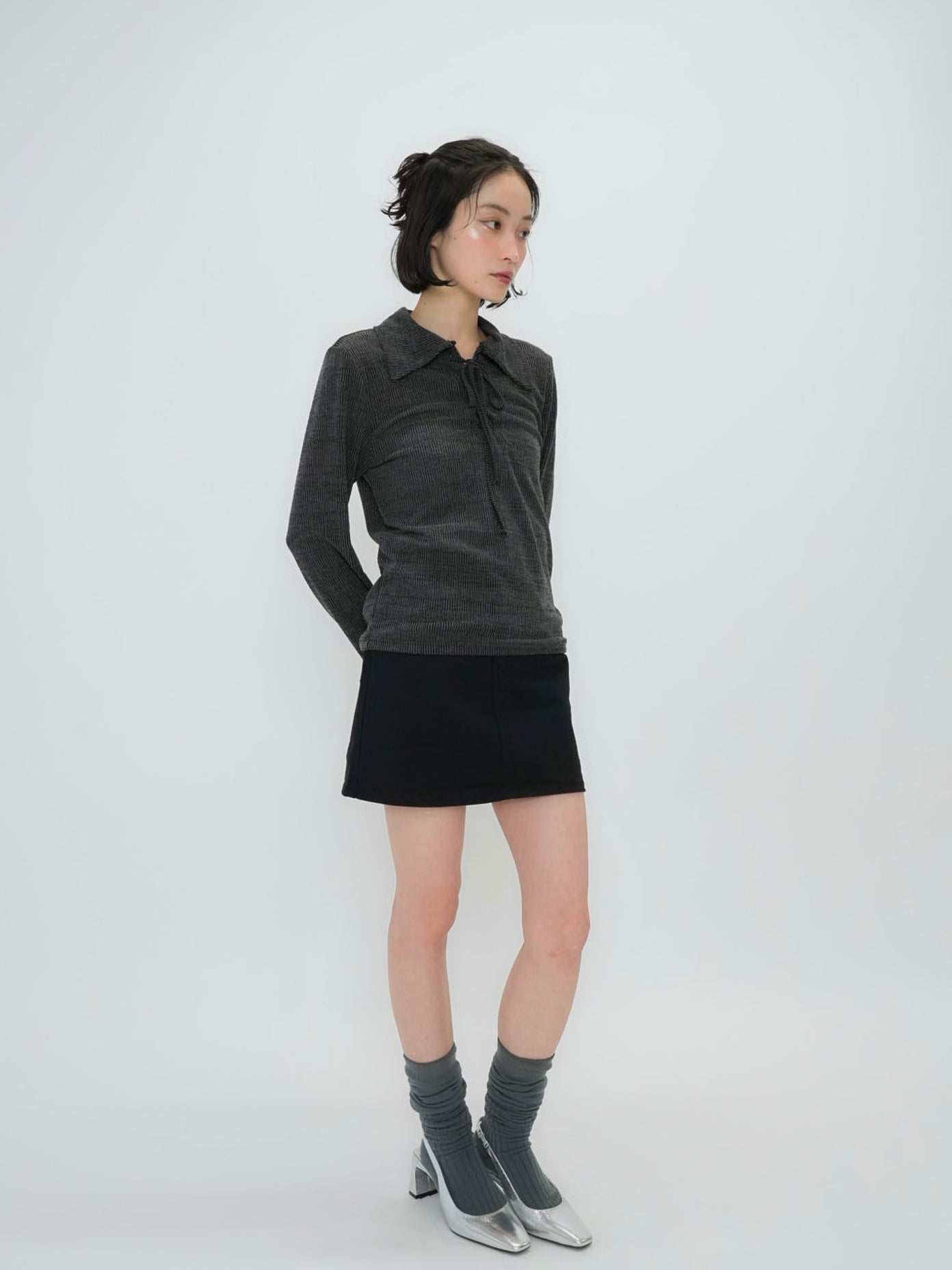 【25％OFF】 lace up collar tops – enewdnina トップス