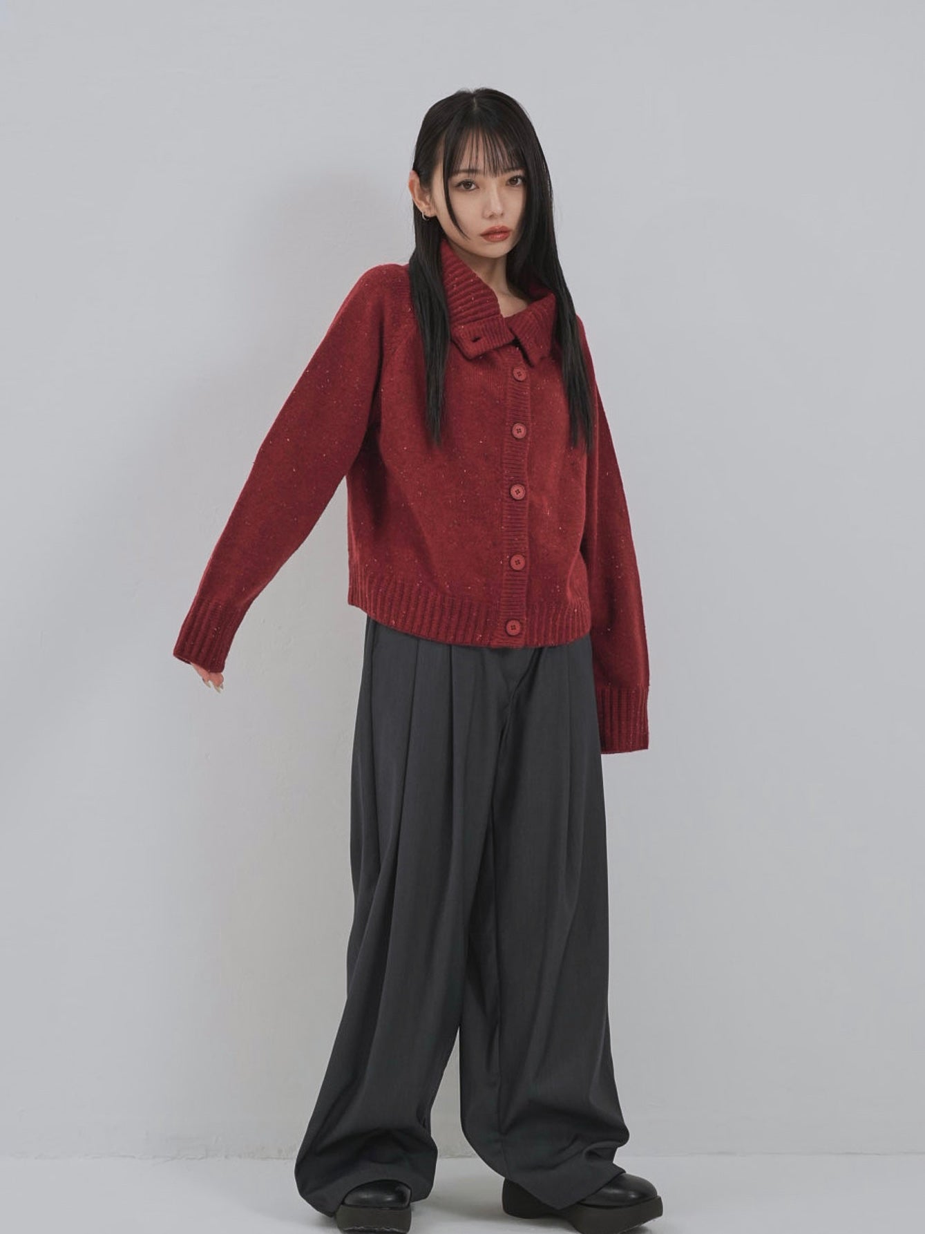 nep high neck cardigan