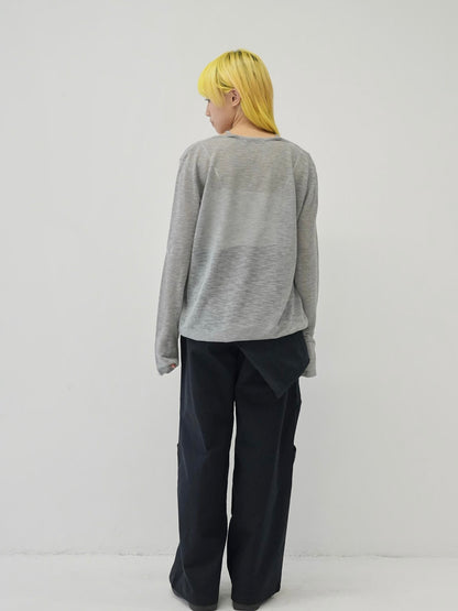 sheer cross knit