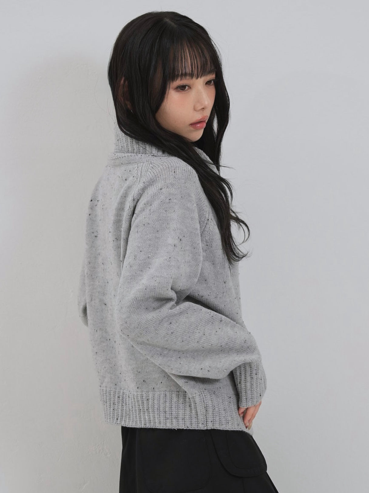 nep high neck cardigan