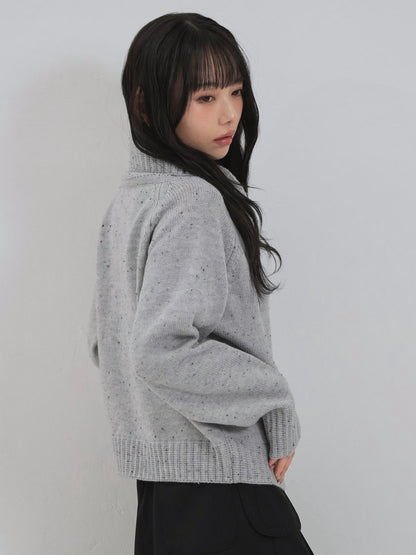nep high neck cardigan