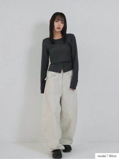 tie bustier cardigan