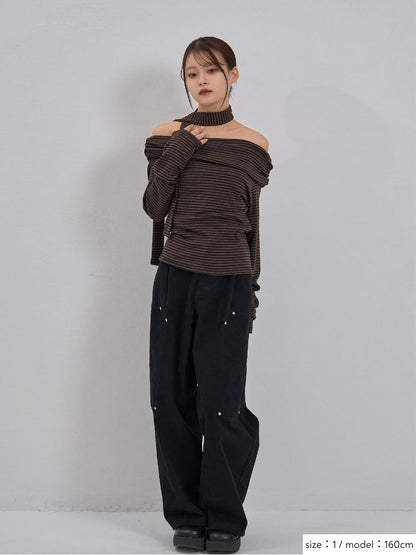 mini studs wide pants