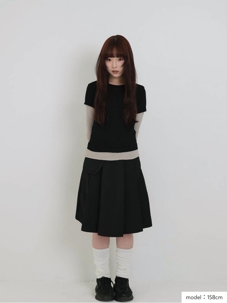 contrast layered tops