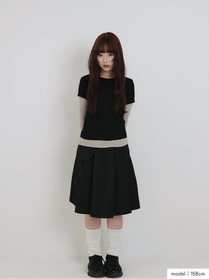 contrast layered tops