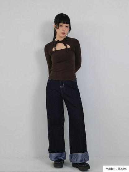 cutout choker neck tops