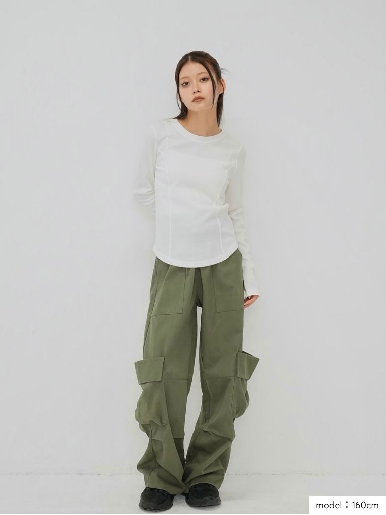 folding waist jogger pants