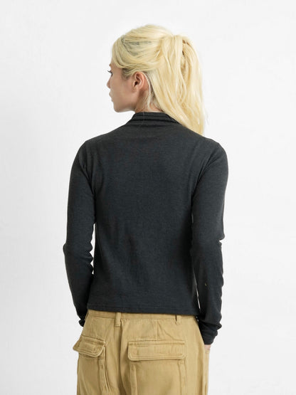 high neck fitted cardigan