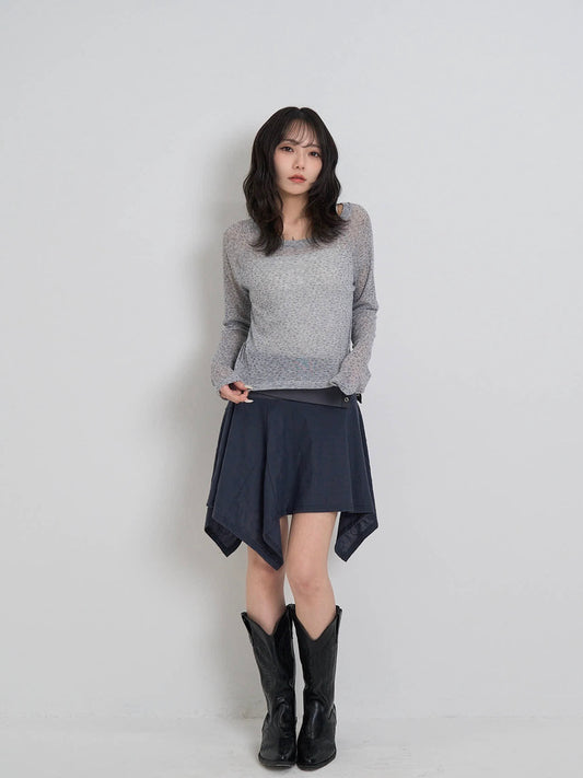 mode drape asymmetry skirt